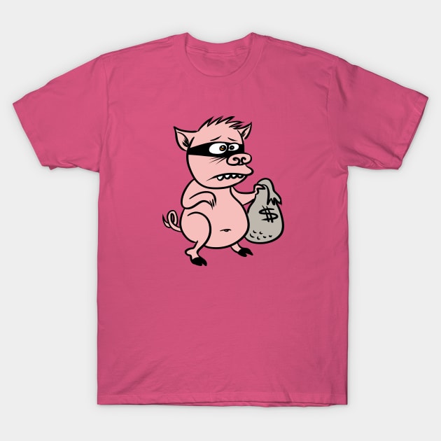 Piggy Boy Floyd T-Shirt by brightredrocket